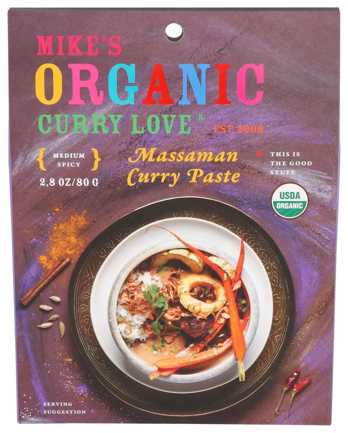 Curry Love - Organic Massaman Curry Paste, 2.8Oz (Pack of 6)