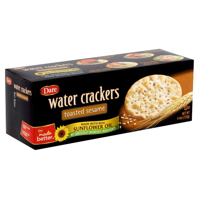 Dare - Water Crackers Sesame, 4.4 Oz (Pack Of 12)