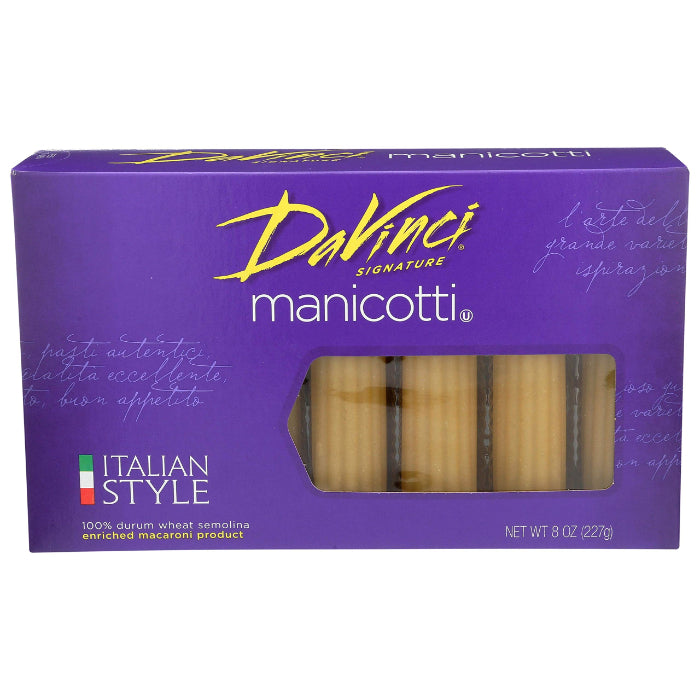 Davinci - Cannelloni Manicotti Pasta, 8 Oz (Pack Of 12)