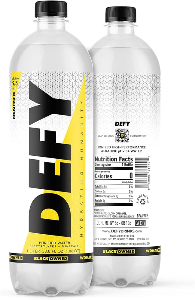 Defy - Performance Water, 33.8 Floz (Pack Of 12)