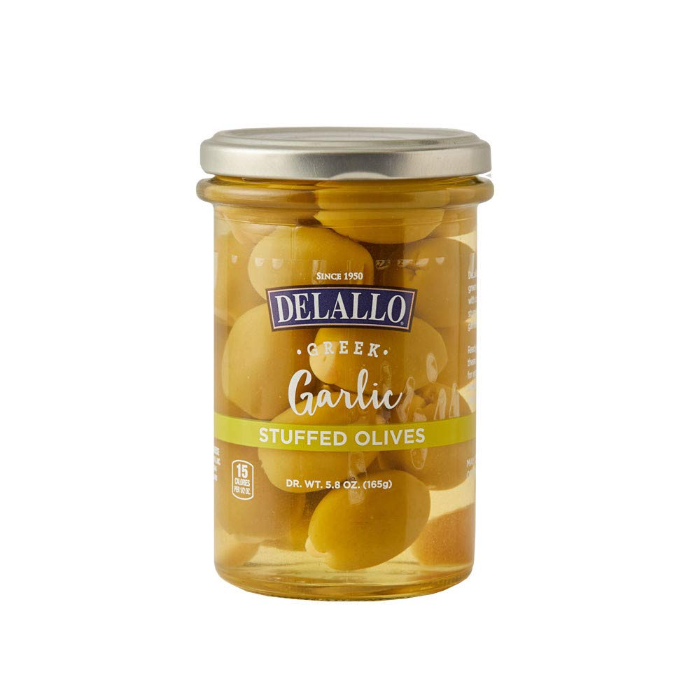 Delallo - Olive Stuffed Garlic, 5 Oz (Pack of 6)