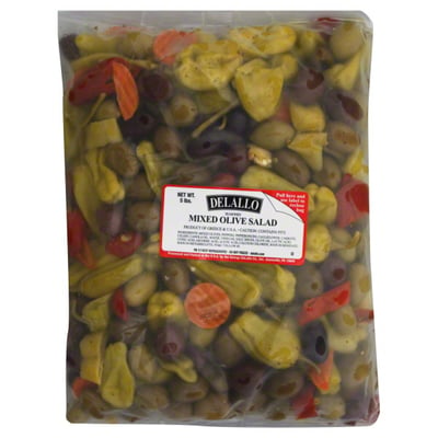 Delallo - Olive Salad Mixed, 5 Lb (Pack of 2)