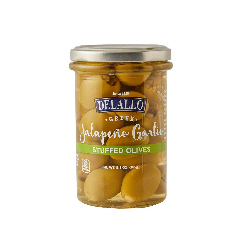 Delallo - Olives Garlic & Jalapeño Stuffed, 5 lb (Pack of 2)