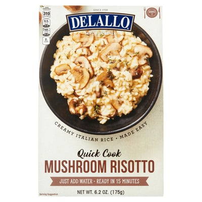 Delallo - Rice Risotto Mushroom, 6.2 Oz (Pack of 6)