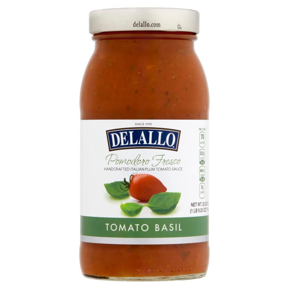 Delallo - Sauce Tomato Basil Pomodoro Fresco, 25.25 oz (Pack of 6)