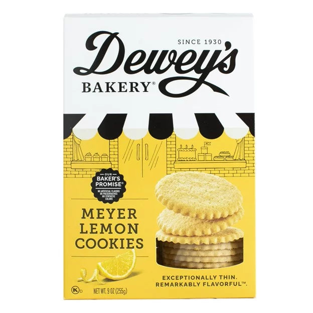 Deweys - Morvan Meyer Lemon Cookie, 9 Oz (Pack of 6)