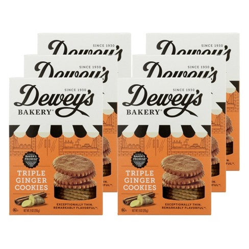 Deweys - Morvan Triple Ginger Cookie, 9 Oz (Pack of 6)