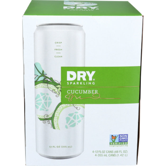 Dry Soda - Dry Cucumber Sparkling Can 4 Pack, 48 Oz (Pack of 6)