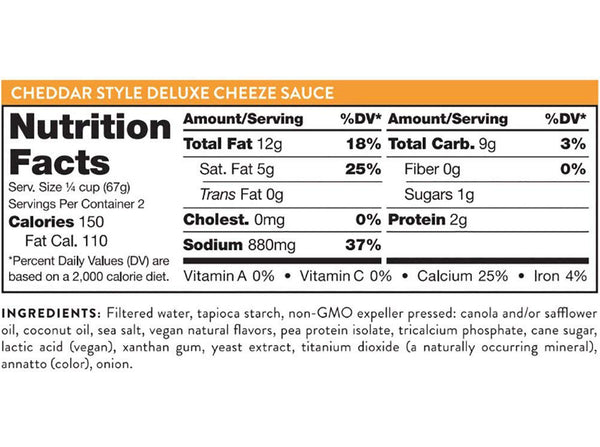 Daiya - Cheddar Style Deluxe Cheeze Sauce