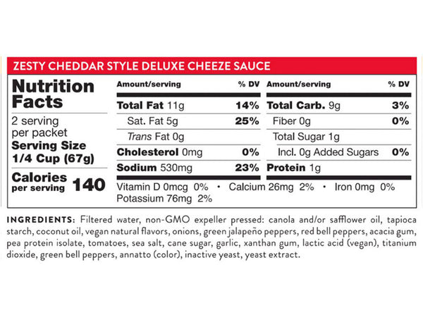 Daiya - Deluxe Cheeze Sauce -  Zesty Cheddar Style