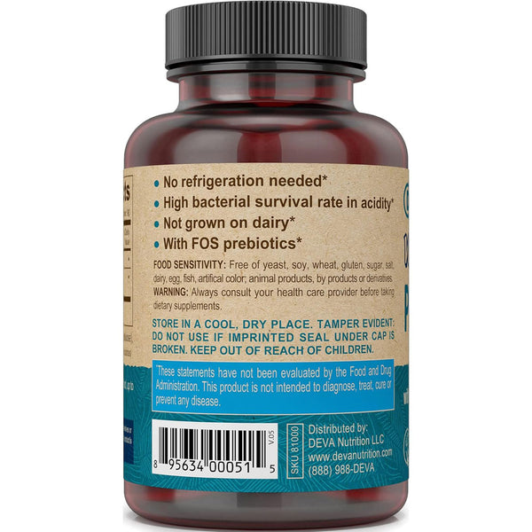 Deva - Vegan Probiotic with FOS Prebiotics