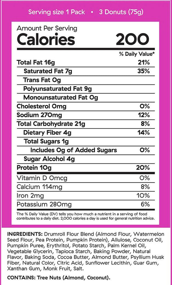 Drumroll Snacks - Mini Strawberry Glazed Donuts, 2.6oz