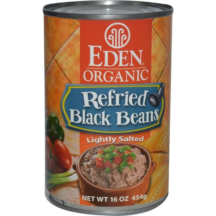 Eden Foods Bean Refried Black 16 Oz - Pack of 12