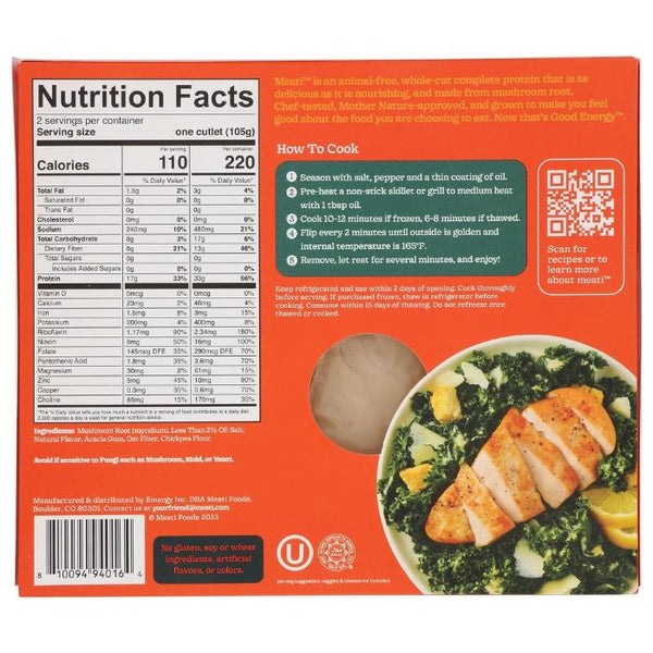 Eat Meati - Classic Cutlets, 7.4oz - back