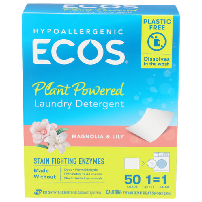 Ecos - Next Liquidless Laundry Sheets, Magnolia & Lily 50 ea - Pack of 10