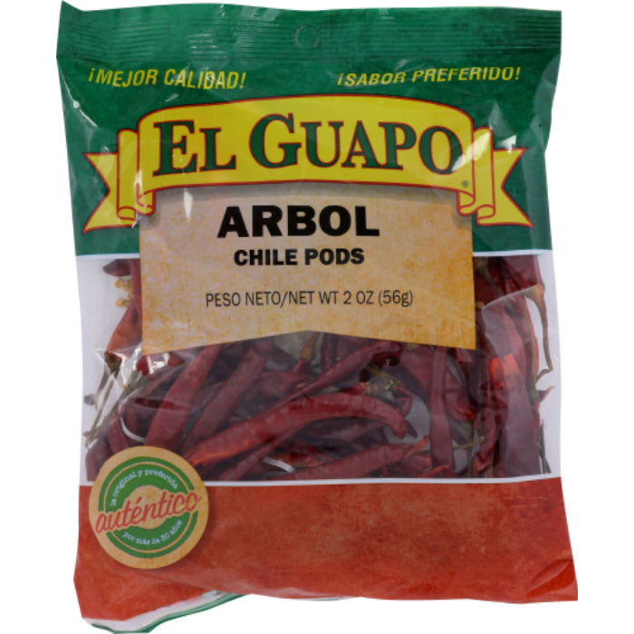 El Guapo - Spice Chili de Arbol Whole 2 Oz - Pack of 12