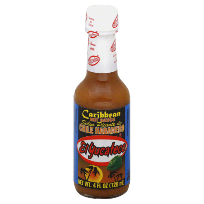 El Yucateco Sauce Hot Habanero Caribbean S 4 Oz - Pack of 12