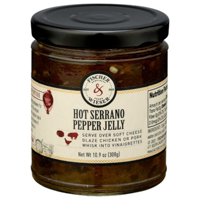 Fischer & Wieser - Jelly Pepper Serrano Hot 10.9 Oz - Pack Of 6