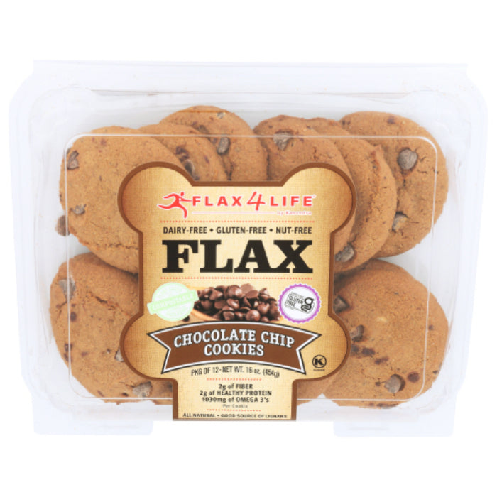 Flax4Life - Cookies Chocolate Chip 16 Oz - Pack Of 6