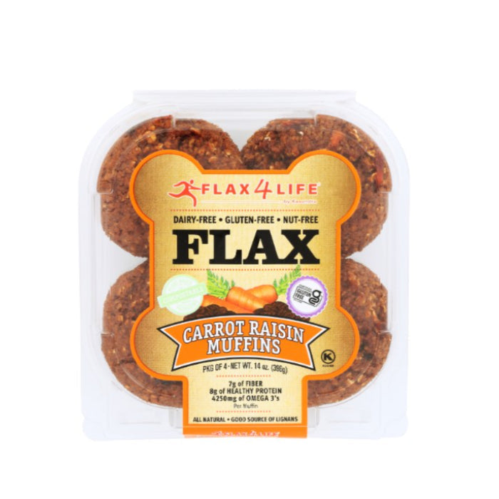 Flax4Life - Muffin Fz Carrot&Raisin 14 Oz - Pack Of 6