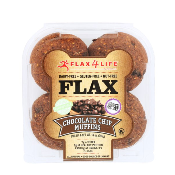 Flax4Life - Muffin Fz Choc Chip 14 Oz - Pack Of 6