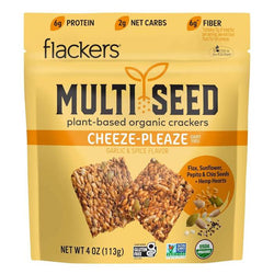 Flackers - Multi Seed Plant-Based Organic Crackers, 4oz | Multiple Flavors