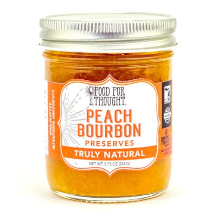 Food For Thought - Preserves Peach Bourbon 8.75 Oz - Pack Of 6