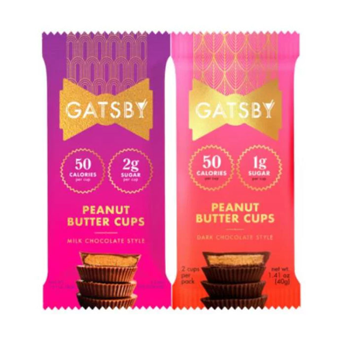 Gatsby - Cups Dark Choc Peanut Butter 1.41 Oz - Pack Of 12