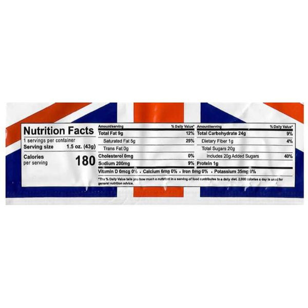 Go Max Go - Major English Toffee Bar pack of 12 - back