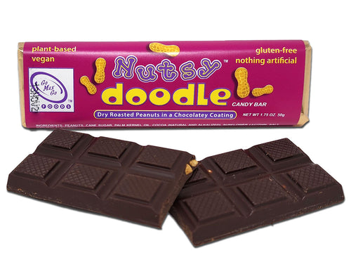 Go Max Go - Nutsy Doodle - Dry Roasted Peanut Chocolate Bar, 1.75oz