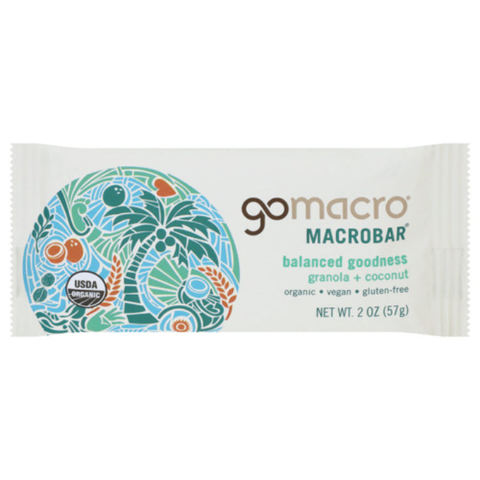 GOMACRO - BAR GRANOLA & COCONUT 2 OZ - Pack of 12