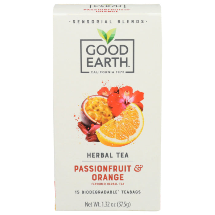 GOOD EARTH TEA - PASSIONFRUIT ORANGE 15 BG - Pack of 5