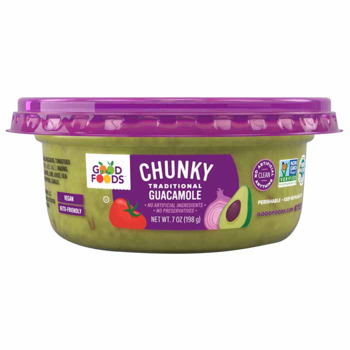 Good Foods - Dip Guacamole Chunky, 7oz - Pack of 8