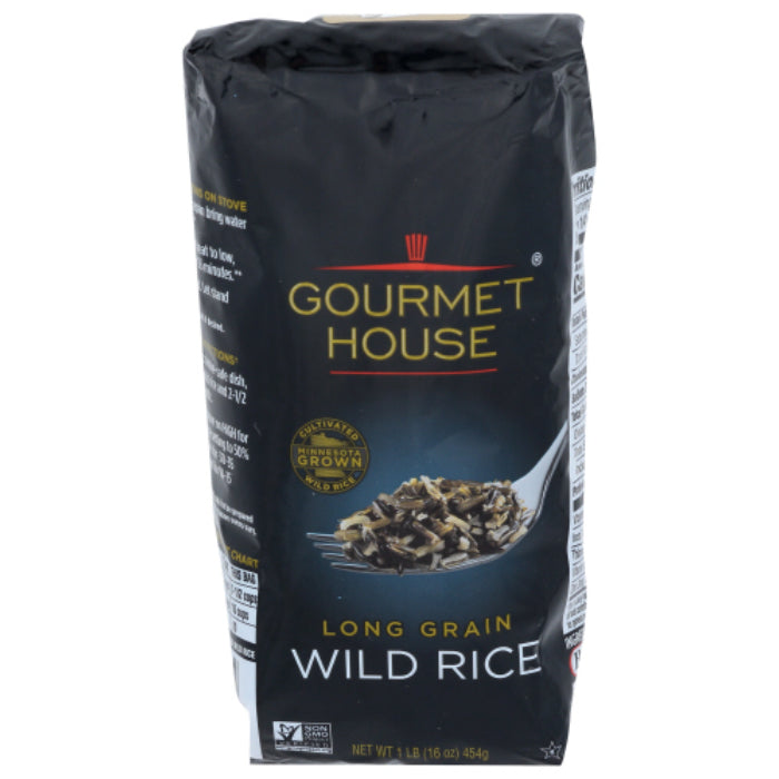 GOURMET HOUSE - RICE WILD LONG GRAIN 16 OZ - Pack of 8