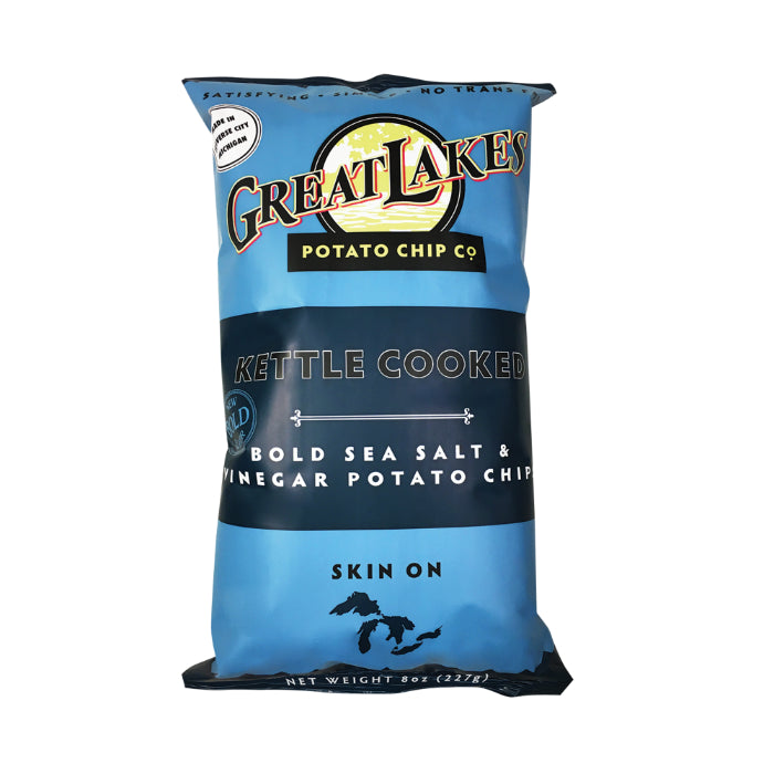 GREAT LAKES POTATO - CHIPS POTATO SALT VINEGAR 8 OZ - Pack of 12