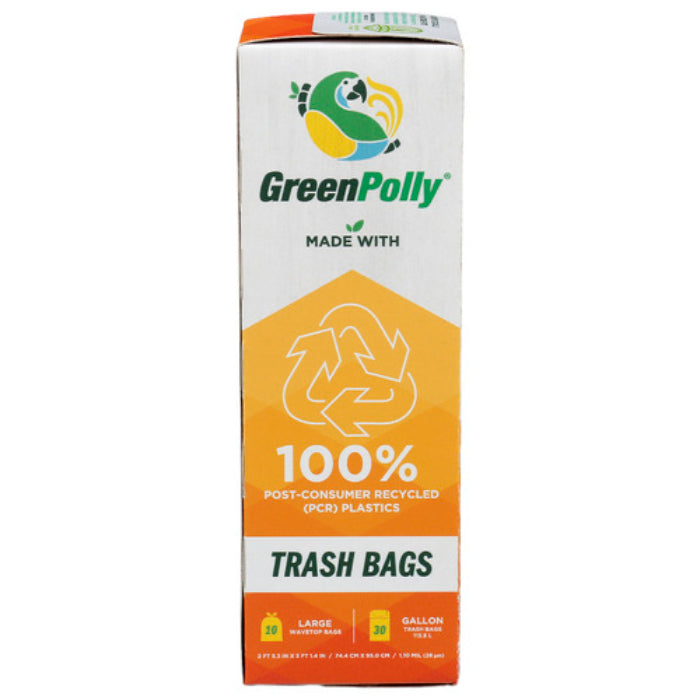 GREENPOLLY - BAGS TRASH WAVETOP 30GL 10 BG - Pack of 12