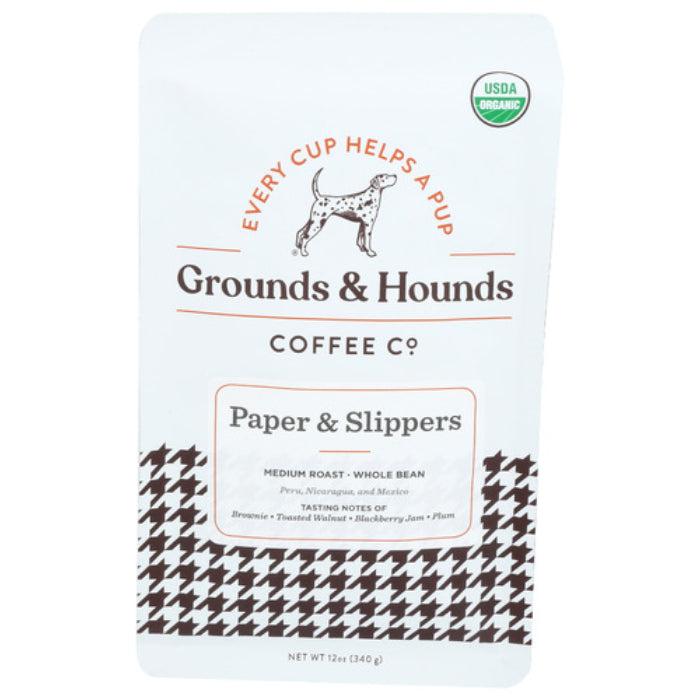 GROUNDS & HOUNDS - COFFEE COFFEE PAPER SLIPPERS 12 OZ - Pack of 8