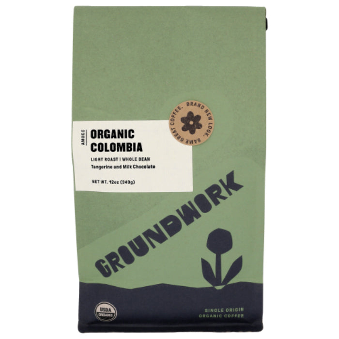 Groundwork Coffee - Coffee Columbia Whole Bean 12 Oz - (Pack of 6)