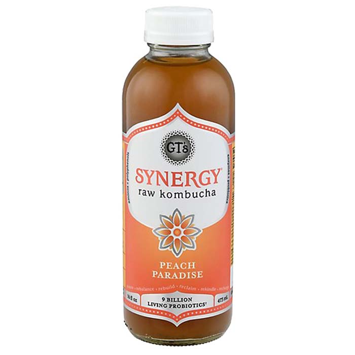 Gt Enlightened Kombucha - Kombucha Peach Paradise, 16fo | Pack of 12