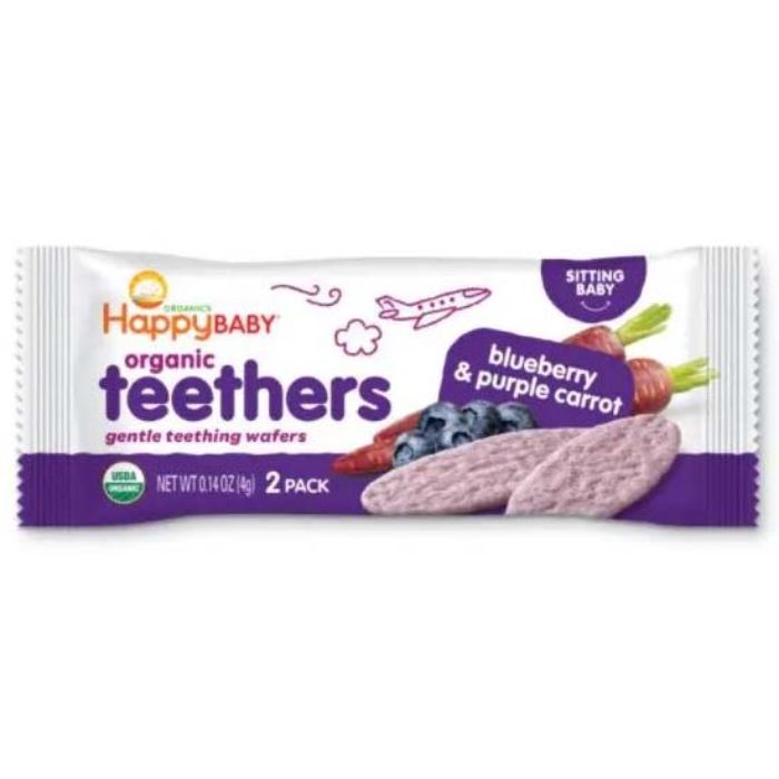 Happy Baby Wafers Blueberry & Purple Carrot Org 1.7 Oz - Pack Of 6