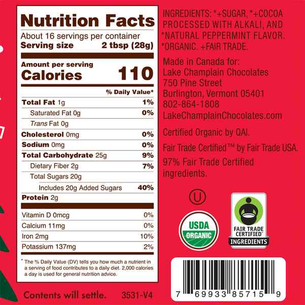 Lake Champlain - Hot Chocolate - Peppermint, 16oz