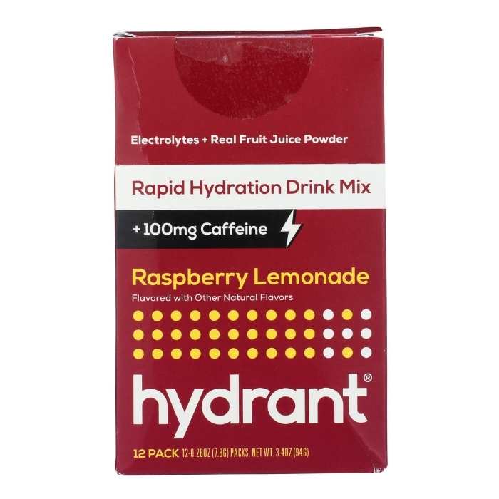 Hydrant - Energy Raspberry Lemonade Hydration Mix, 12 Sachets, 0.28oz