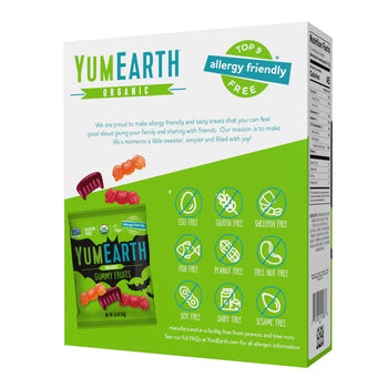 YumEarth - Organic Halloween Gummy Fruits - Snack Packs, 7.5 Oz