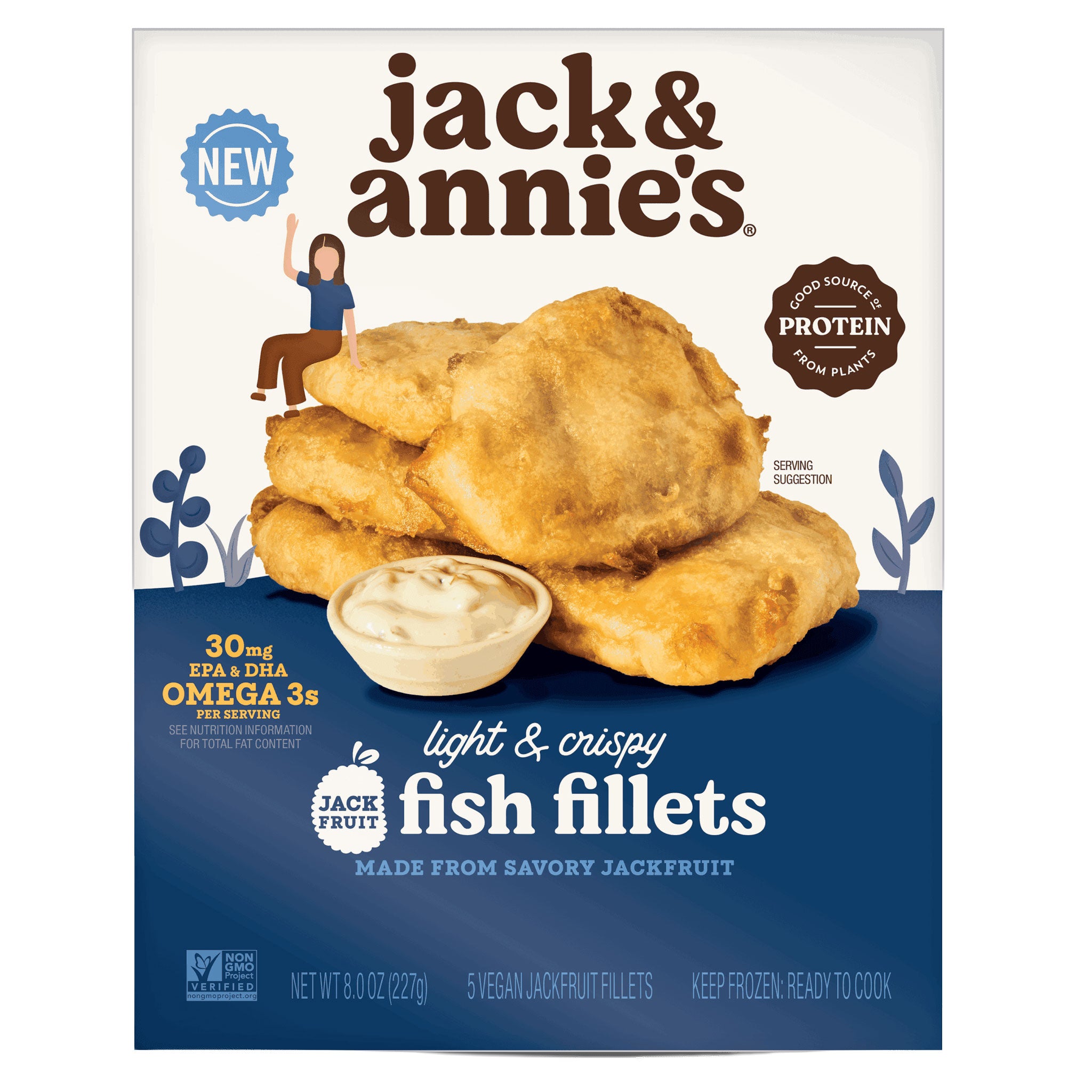 Jack & Annie's - Light & Crispy Fish Fillets, 8oz
