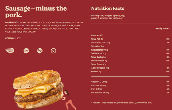 Jack & Annie's - Savory Breakfast Jack Sausage Patties, 8.1oz