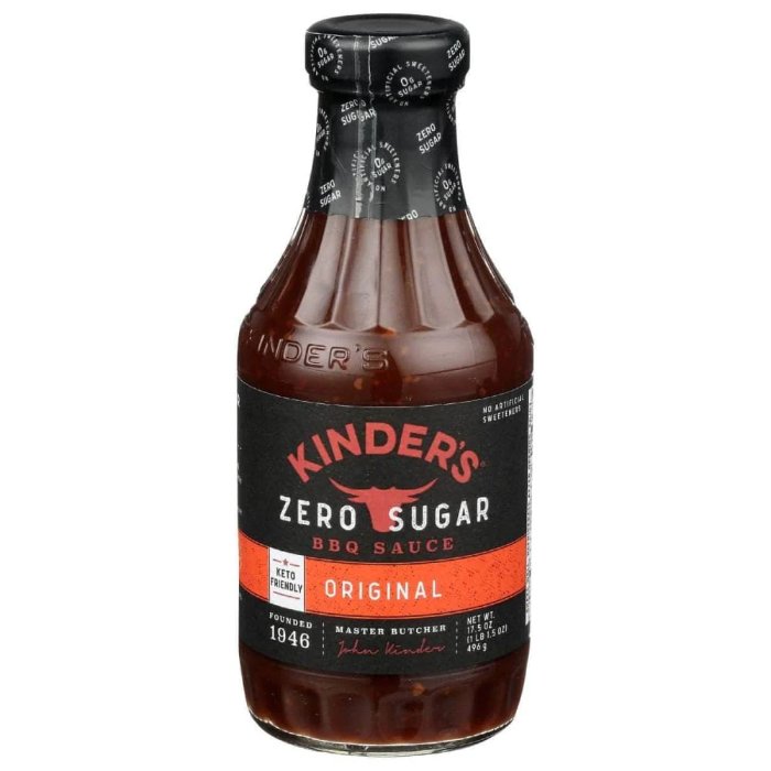 Kinder's - BBQ Original Sugar Free Sauce, 17.5 Oz - Pack Of 6