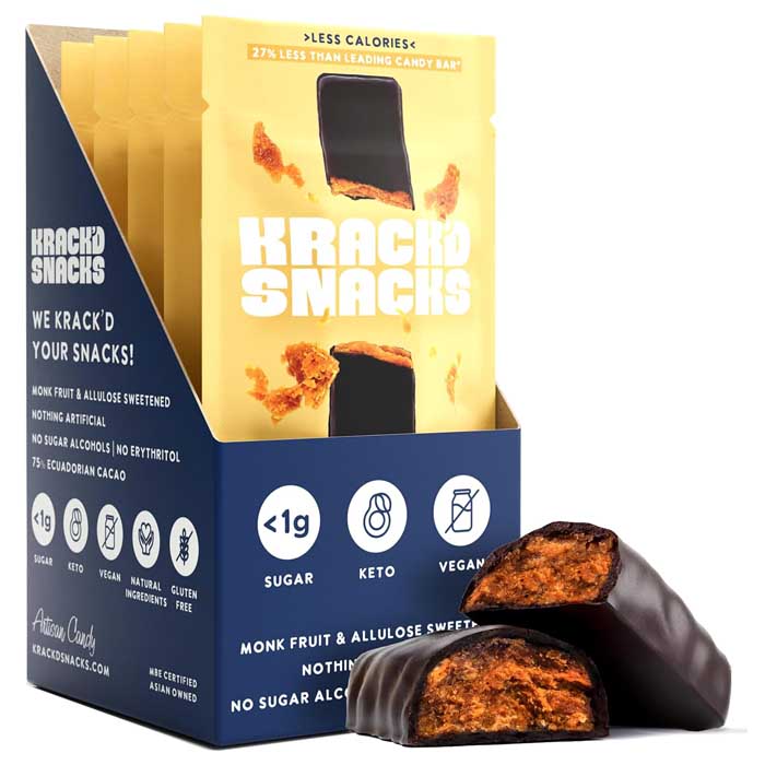 Krack'd Snacks - Candy Bar, 5ct | Multiple Flavors