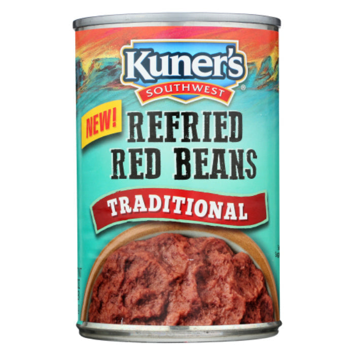 Kuner's - Refried Red Beans Traditional, 16 Oz - Pack of 12