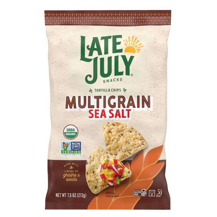 Late July - Multigrain Sea Salt Chips, 7.5 Oz - Pack of 12