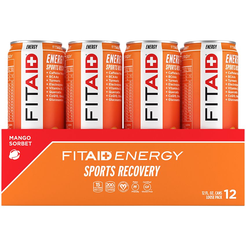 Lifeaid Beverage - FitAid Energy Mango, 12 Oz - Pack of 12